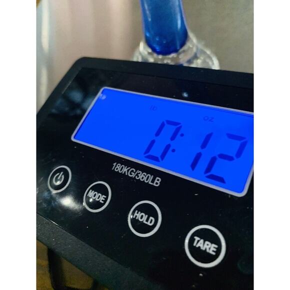 Vintage Cobalt Blue Aseda Glass 8 3/4” Bud Vase Controlled Bubble Base - Picture 15 of 15